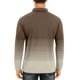 thumbnail image 4 of Blusa y camisa de manga larga con cuello vuelto para hombre, informal, a la moda, con estampado de rayas y botones, de poliéster., 4 of 7