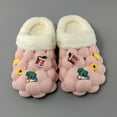 thumbnail image 5 of Clogs Slippers for Women Plush Fluffy Slip on Shoes Trendy Winter Hollow out Soft Sole Mules, 5 of 7