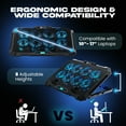thumbnail image 5 of KLIM V8 Gaming Laptop Cooling Pad with 8 Fans + Gaming Laptop Cooler + Stable RGB Laptop Stand with Fan + Compatible up to 17" + 2 USB Ports + Phone Holder + 5 Year Warranty, 5 of 7