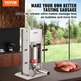 thumbnail image 2 of VEVOR Sausage Stuffer 7LBS/3L Capacity Homemade Sausage Maker Stainless Steel, 2 of 11