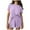 Purple, variant on Diufon Pajama Sets for Women 2 Piece Short Sleeve Knit Set Ruffle Elastic Waist Shorts Sleepwear Sets