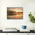thumbnail image 4 of JRXY Lake Canvas Wall Art Picture: Nature Scene Artwork Sunset Scenic Print Wilderness Scenery Painting for Home Office Decor  20x16inch, 4 of 6
