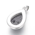 thumbnail image 3 of Natural Lava Rock Pendants with Brass Findings teardrop Platinum 26x16~17x8~10mm Hole: 8x5mm, 3 of 3