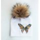 thumbnail image 2 of Gorro de viaje para niños y niñas, gorro de viaje para recién nacidos, animal, mariposa, unicornio, 2 of 4