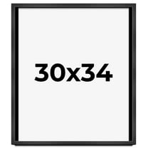 30x34 Frame Black Charcoal Grey Wood Textured Picture Frame | 0.75 Inch Moulding Width | Gunmetal