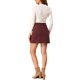 thumbnail image 3 of Falda de mujer INSPIRE CHIC de pana, de cintura alta, con botones decorativos, falda corta en línea A, 2XL burdeos, 3 of 7
