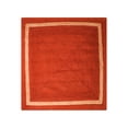 thumbnail image 2 of Rugsotic Carpets Hand Woven Jute 4'x4' Square Area Rug Contemporary Orange J00025, 2 of 8