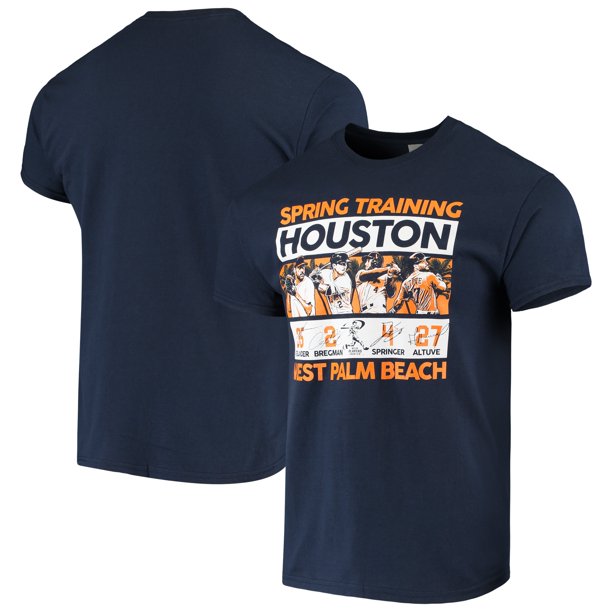 Justin Verlander Alex Bregman Jose Altuve George Springer Houston Astros Spring Training Graphic T Shirt Navy Walmart Com