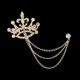 thumbnail image 1 of Broche de traje para hombre con borlas de diamantes y alas de corona de moda, accesorio sencillo que combina con todo, para abrigo y traje, 1 of 5