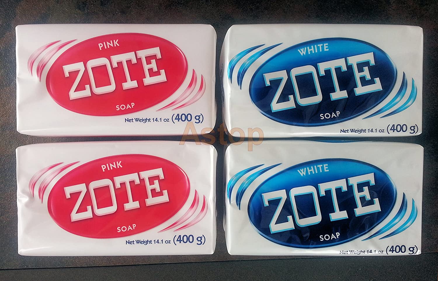 Zote White & Pink Soaps Combo, For Laundry, Washing Clothes 14.1 oz. (4