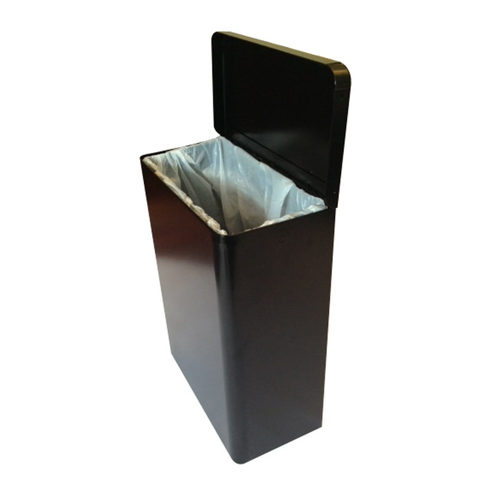 S.A.C. Sanitary Napkin Receptacle, Black Steel