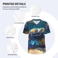 thumbnail image 3 of Picia Sunshine Underwater Sand Turtle Pattern Mens Polo Shirts Quick Dry Short Sleeve Golf T Shirt Performance Moisture Wicking Casual Workout Baseball T-shirt-Large, 3 of 7