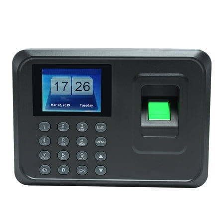 Intelligent Biometric Fingerprint Password Attendance Machine Employee Checking-in Recorder 2.4 inch TFT LCD Screen DC 5V Time Attendance