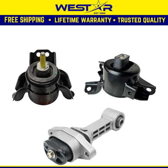 Fits 2014-2019 Kia Soul 1.6L/ 1.6L Turbo MANUAL Motor & Trans Mount Set 3PCS : A71065 A71093 A71066