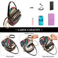 thumbnail image 5 of FORMRS Crossbody Bag for Women Quilted Travel Shoulder Cell Phone Purse with Chain Strap Handbag, Orange Abstract Lines, 5 of 7