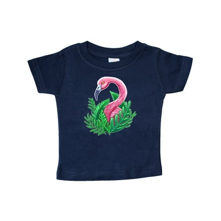 

Inktastic Flamingo and tropical plants Gift Baby Boy or Baby Girl T-Shirt