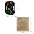 thumbnail image 6 of 11Inch Large Screen LED Digital Wall Clock Humidity Dual Alarm 10Levels Smart Brightness Remote Control Electronic Clock Decor (Black-Green,11 Inch), 6 of 6