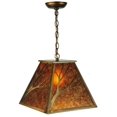 thumbnail image 2 of Meyda Lighting 13'Sq Branches Pendant, Antique Copper/Amber Mica - 30941, 2 of 4