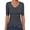 Charcoal, variant on Womens Half Sleeve Tops V Neck Ribbed Knit Slim Fit Basic T Shirts 2026 Summer Casual Tees Spring Trendy Clothes White Medium