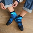 thumbnail image 3 of Pofeuu Ice Blue Fire Wolf Print 30cm Socks, Adult Running Hiking Socks for Youth and Adult, 3 of 7