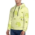 thumbnail image 3 of Kdxio Cute Frog3 Print Mens Casual Hooded Collar Drawstring Hoodies Pullover Sweatshirts Casual Long Sleeve Shirts-X-Large, 3 of 7