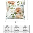 thumbnail image 3 of Vintage Flower Pink Throw Pillow Covers 18x18 Set of 2, Flowers Floral Pillow Case Outdoor Decor Cushion Case Decoration for Home Couch Chair Sofa, 3 of 8