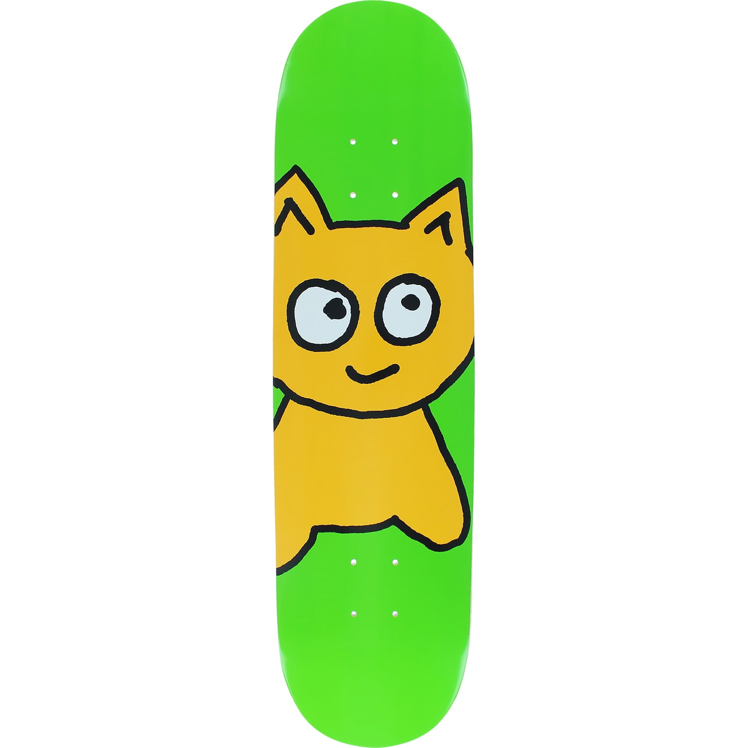 Meow Skateboards Big Cat Green Skateboard Deck 8" x 31.750" Walmart