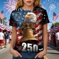 thumbnail image 6 of UngA Women's 250Th Anniversary Print Vintage T-Shirt 1776-2026 250Th Anniversary Patriotic Women Tshirt (Coffee,XXL), 6 of 8