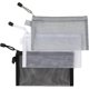 thumbnail image 1 of 3-pack Transparent Mesh Pencil Cases with Zipper for Makeup and, 1 of 5