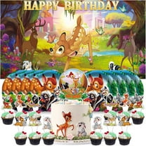 Bambi Party Supplies Decor Decorations Plates Background Cake Topper Fans Banner Backdrop