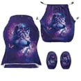 thumbnail image 3 of Pzuqiu Galaxy Wolf Gaming Chair Cover Gaming Chair Covers Slipcovers 4 Pieces Stretch Fabric Machine Washable Gaming Chair Accessories Suitable for All Seasons Butterfly, 3 of 7