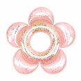 thumbnail image 1 of Flota hinchable para piscina HeySplash para adultos con purpurina en oro rosa, 1 of 7