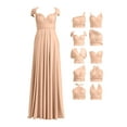 thumbnail image 6 of Afdoent Womens Dresses Elegant Long V Neck Evening Dress Convertible Wrap Way Bridesmaid Gown For Wedding Guest Party Casual Wear Formal Party Evening Dress, 6 of 6