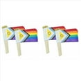 thumbnail image 1 of Paquete de 100 de del Orgullo Gay de Progreso Intersex, Pequeñas Minibanderas LGBTQ de Mano de Arcoíris, 5x8 Pulgadas, 1 of 6