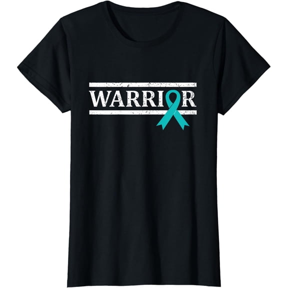 Ovarian Cancer Warrior, Teal Ribbon Ovarian Cancer Shirt