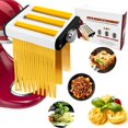 thumbnail image 1 of Pasta Maker Attachment for All Kitchenaid Mixers, Noodle Maker Kitchen Aid Mixer Accessories 3 In 1 Including Dough Roller Spaghetti Fettuccine Cutter - Homemade Fresh Pasta Easily!, 1 of 4