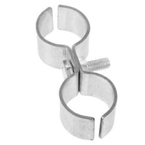 ROSENICE Pipe Clamp 1Set Galvanized Iron Double Port Clip Silver For Boats