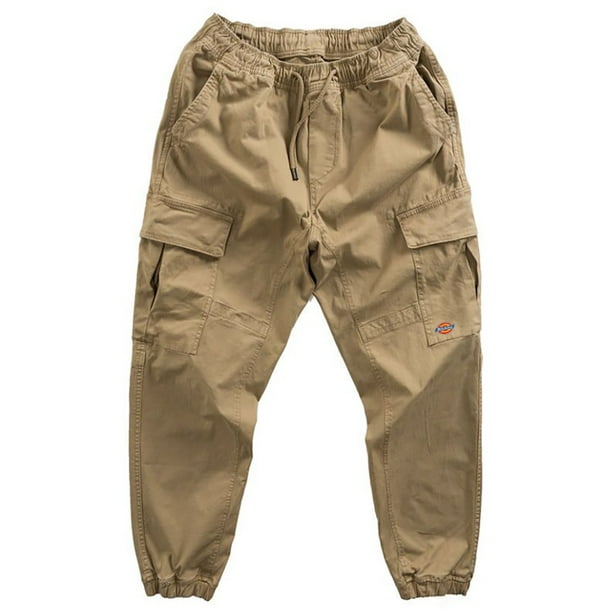 Pantalones Sueltos Para Hombre DICKIES Cordones Tobillo-Beam Monos Al Aire Libre De Moda Lavado Retro Caqui Casualpangjing
