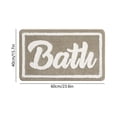 thumbnail image 3 of KOYPTL Waffle Bath Mat Boho Flocked Bath Rug Absorbent Non Slip Ultra Soft Bathroom Mats Machine Washable Knit Bath Rugs with Bath Letter for Bathroom Bedroom Kitchen Tub 16*24" Brown, 3 of 6