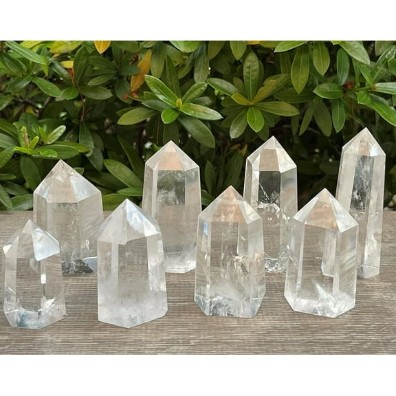 Premium Clear Quartz Obelisk, Standing Polished Clear Quartz Point (1-2 oz)