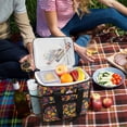thumbnail image 5 of FORMRS Insulated Cooler Bag 24 Cans Capacity Soft Leakproof Lunch Box with Side Pockets, Yellow Floral, 5 of 7