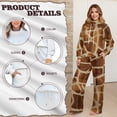 thumbnail image 6 of Xoenoiee Giraffe Print 2 Piece Sets for Women 2026 Fall Outfits Sweatsuit Loose Fit Sweatshirt Wide Leg Sweatpants Matching Set Tracksuit, XL, 6 of 7
