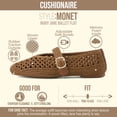 thumbnail image 3 of Cushionaire Monet Woven Mary Jane Flats for Women, Comfortable Ballet Flats with Adjustable Gold-Tone Buckle Strap and Memory Foam Cushioning, 3 of 16