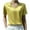 Yellow, variant on HAiming Womens Satin Silk Short Sleeve Shirts Summer Solid Color V Neck Blouses Plus Size Casual Loose Tunic Tops
