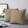 thumbnail image 2 of Pillow Covers 20x20 Set of 2, Brown Textured Throw Pillow Covers Decorative Couch Cushion Cover, Farmhouse Country Woven Striped Microfiber Soft Square Pillowcases for Bedroom Living Room Sofa, 2 of 9