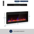 thumbnail image 6 of BELLEZE 36" Electric Fireplace Heater, 1400 W Recessed & Wall Mounted Electric Fireplace with Remote Control, Freestanding Heater with Adjustable Flame Color and Brightness, Timer, Touch Screen, 6 of 7