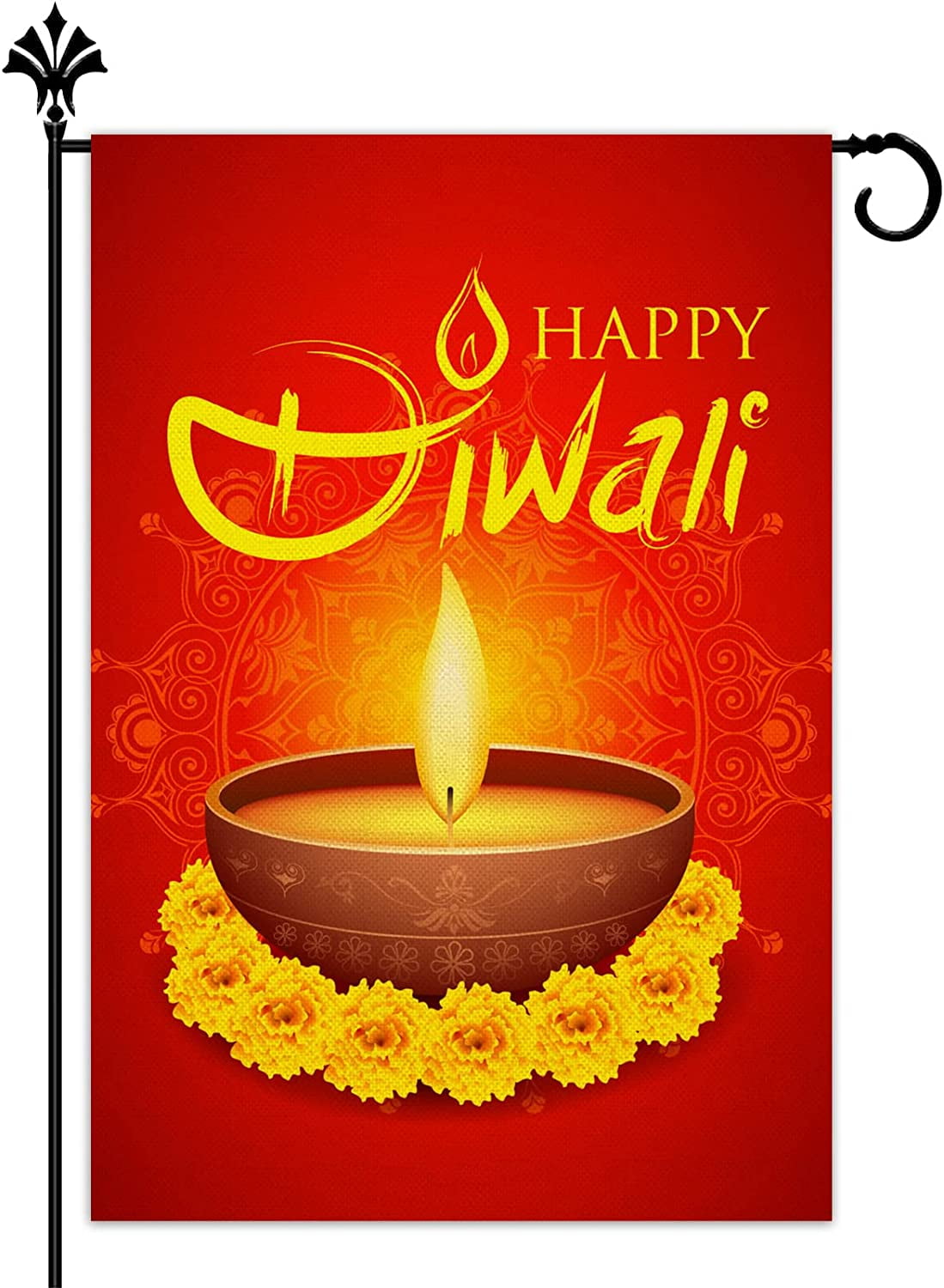 Happy Diwali Garden Flag Festival of Lights Decoration Indian Deepavali