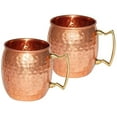thumbnail image 5 of RATAN ENTERPRISES Copper Moscow Mule Mugs Brass Handle Set of 4 Copper Hammered Look Moscow Mule Mug Cup Perfect for Any Chilled Beverage, 5 of 6
