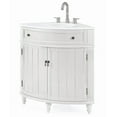 thumbnail image 3 of Tennant Brand 24" White Corner Bathroom Vanity and White Quartz Top, 3 of 6