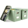 thumbnail image 1 of File Organizer Box File Box for Letter Size Files Storage Hanging File Folder Organizer with Mesh Pocket on Lid Portable Filing Box with Handle for Office/Home/School( ), 1 of 7